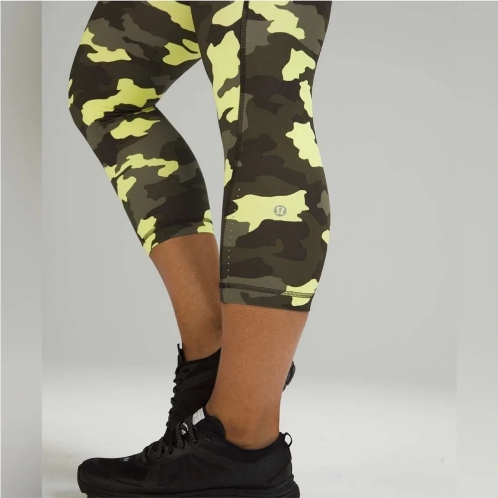 Lululemon Swift Speed High-Rise Crop Leggings Heritage 365 Camo Crispin Green